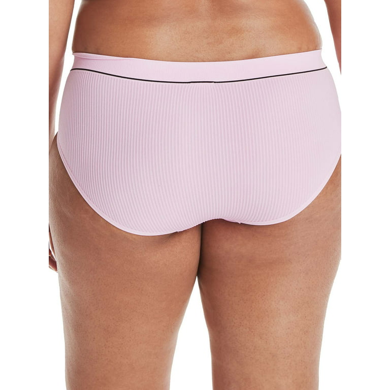 Hanes Women's Originals Seamless Stretchy Ribbed Hi-Leg Bikini - Import It  All
