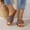 Brown, variant on WIZUTIZ Bedroom Slippers Women Casual Vintage Womens House Shoes Summer Sandals Sandals Knitted BOHO Color Block Slide Sandals Indoor with Arch Support Shower Shoes Mom Christmas Gifts