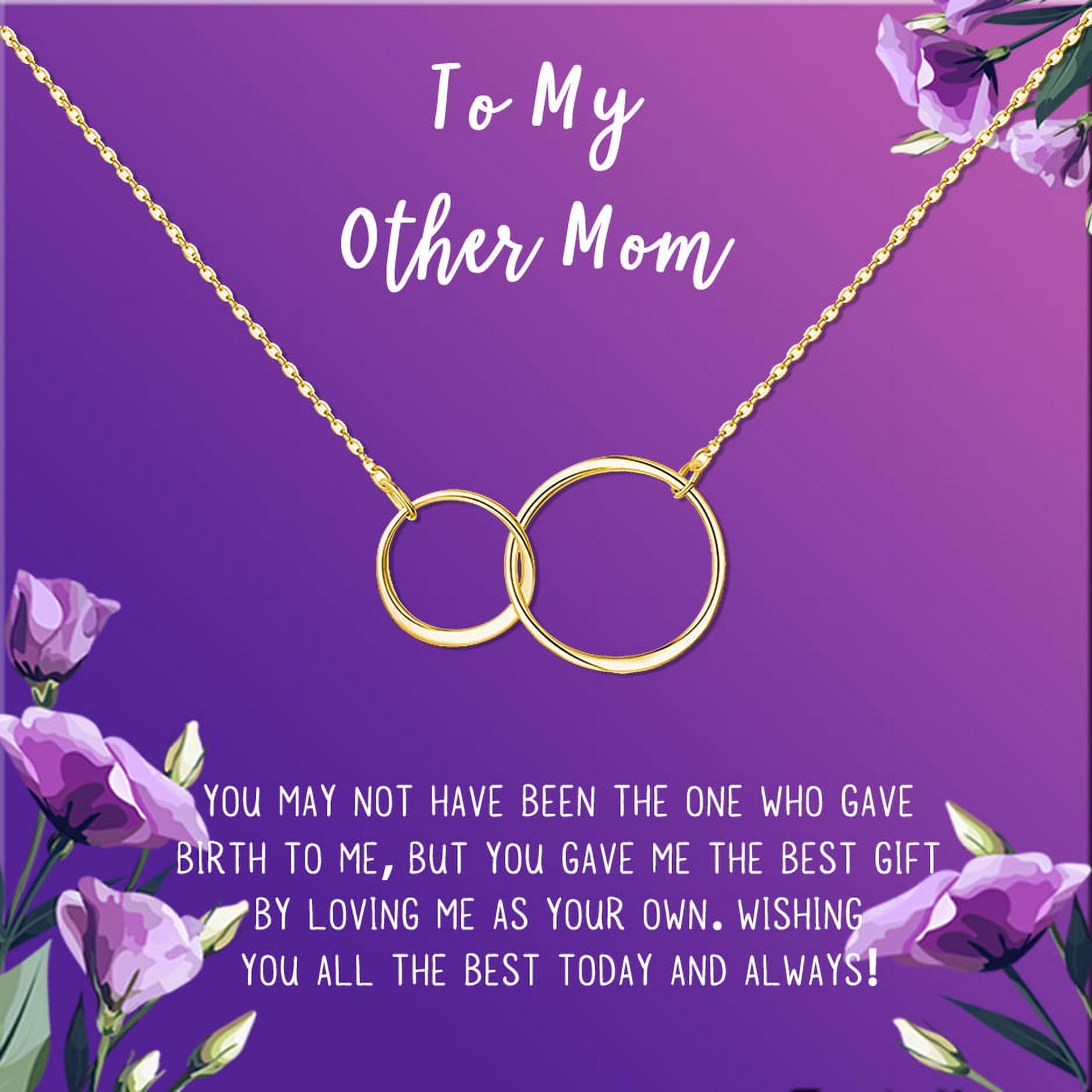 To My Othr Mom Christmas Gift and Card, Gift for Mom - Gold Infinity Rings - Mother's Day gift - Jewelry Gift Set - Ships Next Day!