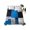 Multicolor, variant on Blue Blavk Grey Twim Size Flat Sheet, Wrinkleproof & Fadeproof Cooling Flat Bed Sheet Only, White Abstract Art Gradient Modern Art Breathable Soft Bedding Top Sheets 66 x 96 Inches