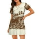 thumbnail image 1 of Fotbe Train Bata de Dormir para Mujer con Estampado, Camisón de Algodón de Manga Corta, Ropa de Dormir Casual, 1 of 6
