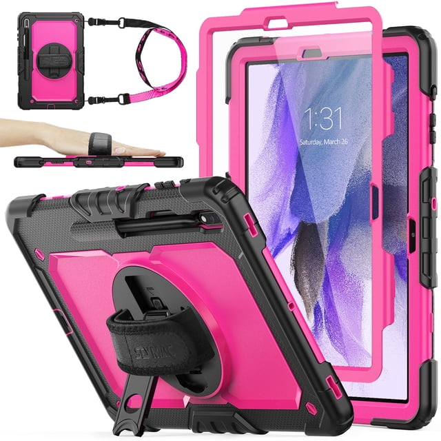 Funda SEYMAC de serie para Samsung Galaxy Tab S7 FE/S8 Plus 5G de 12,4 pulgadas