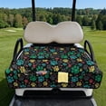thumbnail image 2 of HUIACONG Colorful Dog Paw Golf Cart Covers Seat Comfortable Portable Golf Cart Covers Seat Club Car 4 Pocket Non-Slip Fit Most Cars EZGO Yamaha Club Car, 2 of 7