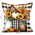 thumbnail image 3 of Thanksgiving Decorations Throw Pillow Covers,17.7x17.7 Inch Autumn Decorative Throw Cushion Case for Sofa Bedroom Living Room | Pumpkin Bow Decor Throw Pillowcase, 3 of 7
