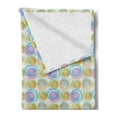 thumbnail image 2 of Grunge Soft Flannel Fleece Throw Blanket, Contemporary Illustration of Scribbled Vibrant Blots or Circles Drawn by Hand, Cozy Plush for Indoor and Outdoor Use, 50" x 70", Multicolor, by Ambesonne, 2 of 5