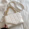 thumbnail image 6 of Women’s Fashion Lightweight Adjustable Chain Strap Quilted Designer Handbags Shoulder Bag,White，G167660, 6 of 6