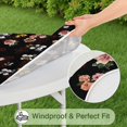 thumbnail image 5 of Fitted Round Tablecloth with Elastic Edge and Floral Texture, Polyester Fabric for Spring Decor or Daily Use, Fits 44-52 Inch, 5 of 7