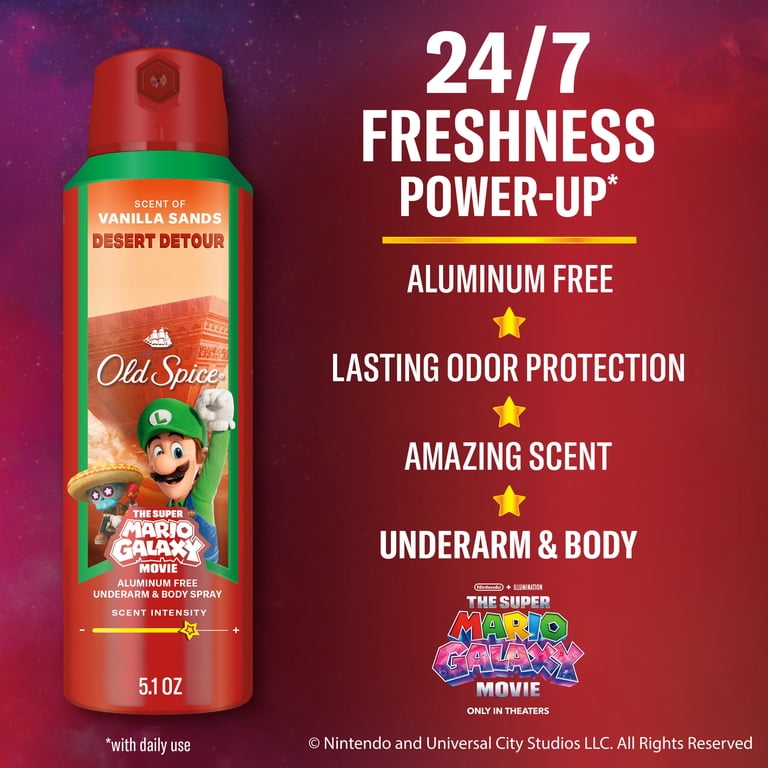 Old Spice Men's Body Spray, Desert Detour, Old Spice x The Super