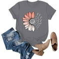 thumbnail image 4 of outfmvch Sunflower Shirts for Women,Shirts for Women,Sunflower Butterfly Printed Shirt,Short Sleeve Shirts for Women,Graphic T-shirt,Workout T Shirts Plus Size Tops Trendy Clothes 2025 Spring Tee, 4 of 8