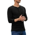 thumbnail image 5 of Iceglad Mens Fashion Casual Front Placket Basic Long Sleeve Henley T-Shirts, 5 of 10