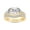 Yellow, variant on AFFY 4.5CT Cushion & Round White CZ Engagement Bridal Ring 14K White Gold over Silver-11.5