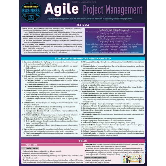 Agile Project Management: A Quickstudy Laminated Reference Guide, (Paperback)