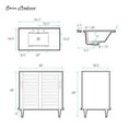 thumbnail image 2 of Delice 36" Freestanding Bathroom Vanity in Natural Oak with 3-Hole Widespread Sink Top, 2 of 6