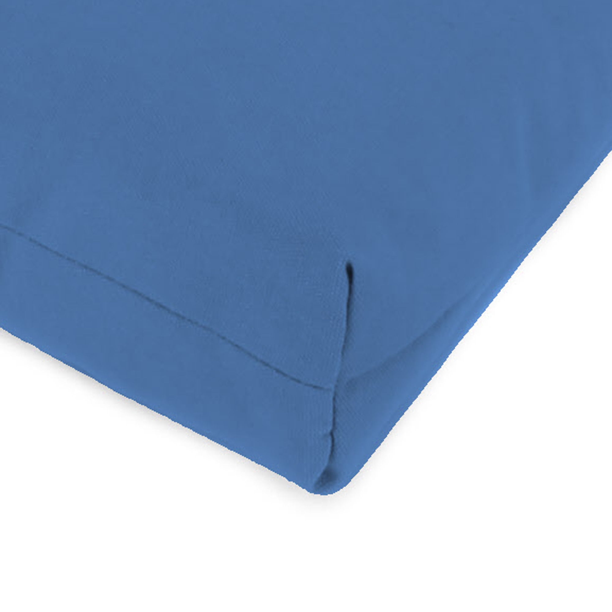 Jordan Manufacturing 44" x 22" Periwinkle Blue Solid Rectangular Outdoor Chair Cushion with Ties and Hanger Loop
