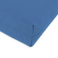 thumbnail image 5 of Jordan Manufacturing 44" x 22" Periwinkle Blue Solid Rectangular Outdoor Chair Cushion with Ties and Hanger Loop, 5 of 9