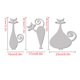 thumbnail image 5 of Matsuzay Calcomanía de pared de gato de 6 piezas, efecto reflectante Flexible, decoración de pasillo autoadhesiva para decoración de fondo Decoración del hogar, 5 of 6
