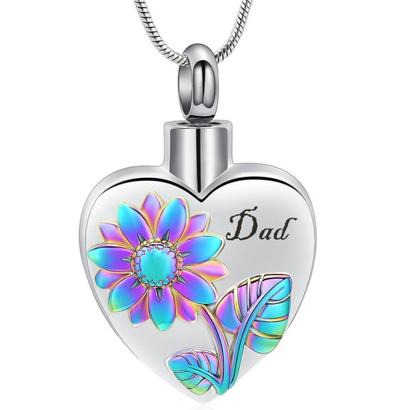 Sunflower Urn Necklace for Ashes for Women Men, Urn Cremation Jewelry for Ashes Memory Necklace Gift, Easter Keepsake for Women