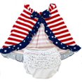 thumbnail image 3 of AnnLoren Baby Big Girls 4th of July Swing Stripes Stars Tank Top with Ruffle Trim and Bow, 3 of 8