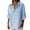 Light Blue—Blouses, variant on Womens Linen Shirts Dressy Casual Henley Collar Blouses Elbow Sleeves Work Blouses Summer Tops for Women