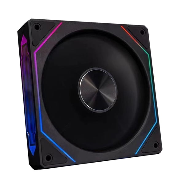 Ventilador de CPU, ventilador de refrigeración, 5V, 3 pines, ARGB, profesional para chasis de PC, buena disipación de calor, fácil instalación, negro hacia atrás
