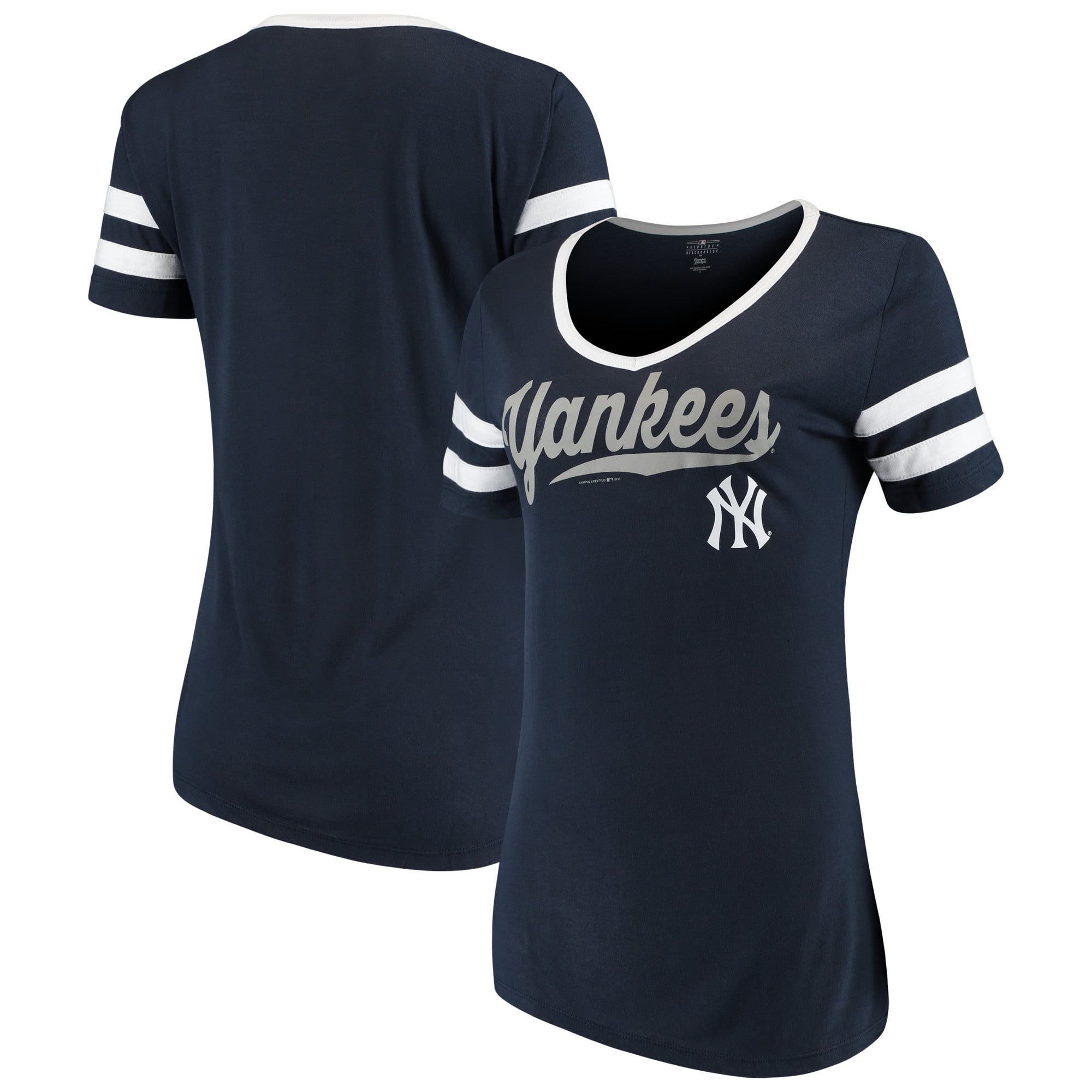 Era Navy New York Yankees Jersey V-Neck 