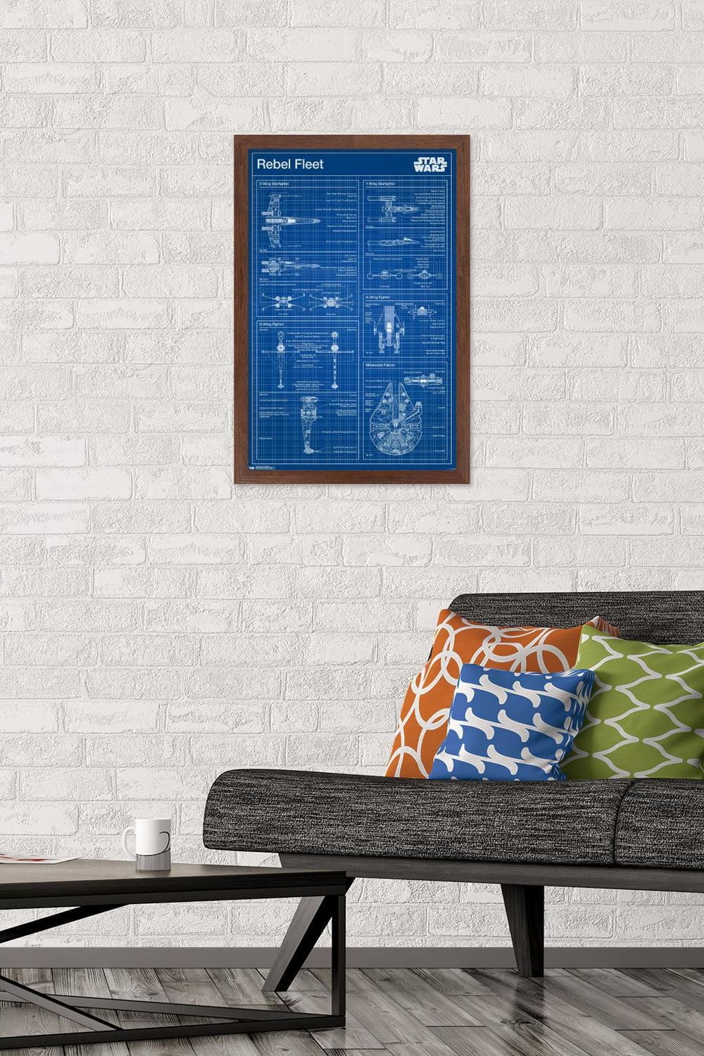 Star Wars: Saga - Rebel Blueprint Wall Poster, 22.375" x 34"