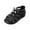 Black, variant on AnuirheiH Toddler Shoes Baby Girls Cute Solid Color Bow Hollow Out Non-slip Soft Sole Beach Roman Sandals