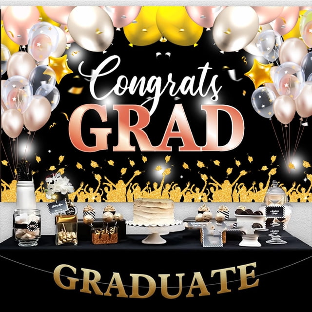Vrorvz Graduation Photo Polyester Long Lasting Large Background for Parties Events Wrinkle Resistant Easy Storage Suit for Class of Celebrations and Decorations