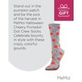 thumbnail image 7 of MeMoi Women's Cheery Pumpkin Polka Dot Festive Crew Socks - Womens - Female, 9-11, Medium Gray Heather, 7 of 7