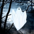 thumbnail image 4 of PEIBang Halloween White Ghost Decorations 12.00 Inch Spooky Hanging Ghosts for Indoor Outdoor Porch Patio Yard Party Decor, 4 of 9