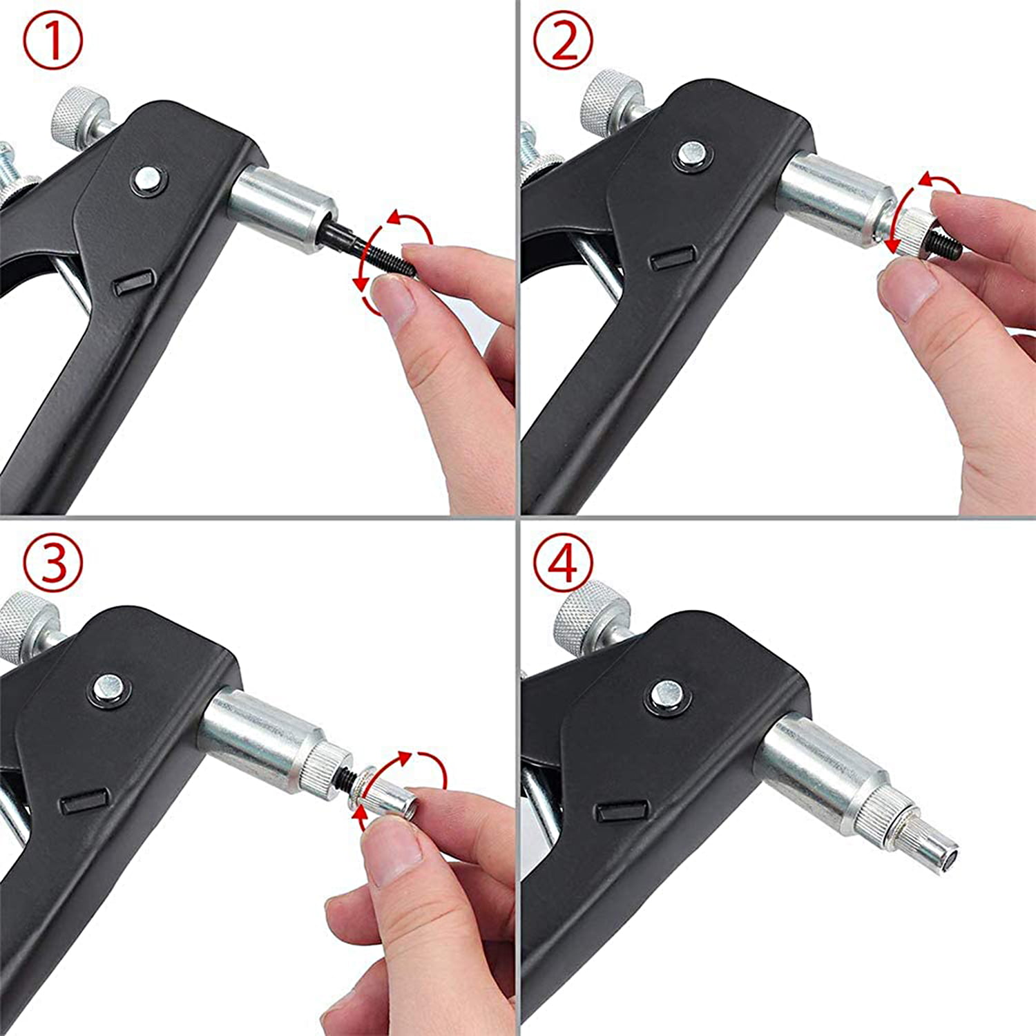 Jeankak Rivet GunTool Rivet Tool Blind Rivet Nuts 86pcs/Set Corrosion Protection for Riveting