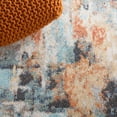 thumbnail image 6 of SAFAVIEH Phoenix Risto Abstract Area Rug, Aqua/Gold Rust, 6'7" x 6'7" Round, 6 of 10