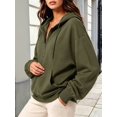 thumbnail image 5 of Women's Hoodies Fall Fashion Outfits Workout Sweatshirts Y2k Winter Zip Up Jackets Oversized Tops Green S, 5 of 7