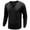 Black, variant on Men's Henley Shirt Long Sleeve Waffle Knit Thermal Underwear Pullover Casual Slim Fit Lightweight Button Down Tops