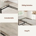 thumbnail image 5 of Kojooin Dining Table Set for 4-6, 63" Extendable Rustic Gray Dining Table with 2 Upholstered Benches, 5 of 8