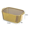 thumbnail image 3 of Double Layer Drains Basket with Cover, Kitchen Fruit and Vegetable Strainer, Portable Washing Basin, for Household Sink Draining and Picnic Food Storage, Yellow Plastic, by FAJHHA, 3 of 8