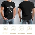 thumbnail image 5 of I Beat Anorexia Spunky Men's Cotton Short Sleeve HD Print Tee for Casual T-Shirt Crew Neck Top Black XL, 5 of 7