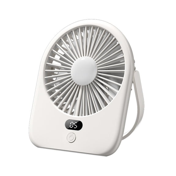 Low Noise Rechargeable Fan with Light for Office Desk Use 1200mAh Battery Fan