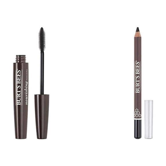 Paquete de maquillaje Burt's Bees, máscara nutritiva y delineador de ojos, color negro