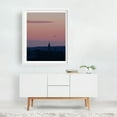thumbnail image 2 of Twilight Descent - Prague Czechia Photography Sunset Airplane Cityscape Skyline Scenic Travel Poster Minimalist White Framed Wall Art Print 11 x 14 inches, 2 of 3