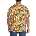thumbnail image 3 of Lsque Vintage Floral print Men's Cuban Collar Short Sleeve Shirt Summer Beachwear Casual Button Down Fashionable Vacation Leisure Shirt-XX-Large, 3 of 7