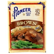 Pioneer Brown Gravy Mix, 1.61 oz – Makes 2 Cups of Rich, Savory Gravy – Just Add Water for a Quick, Delicious Meal Addition