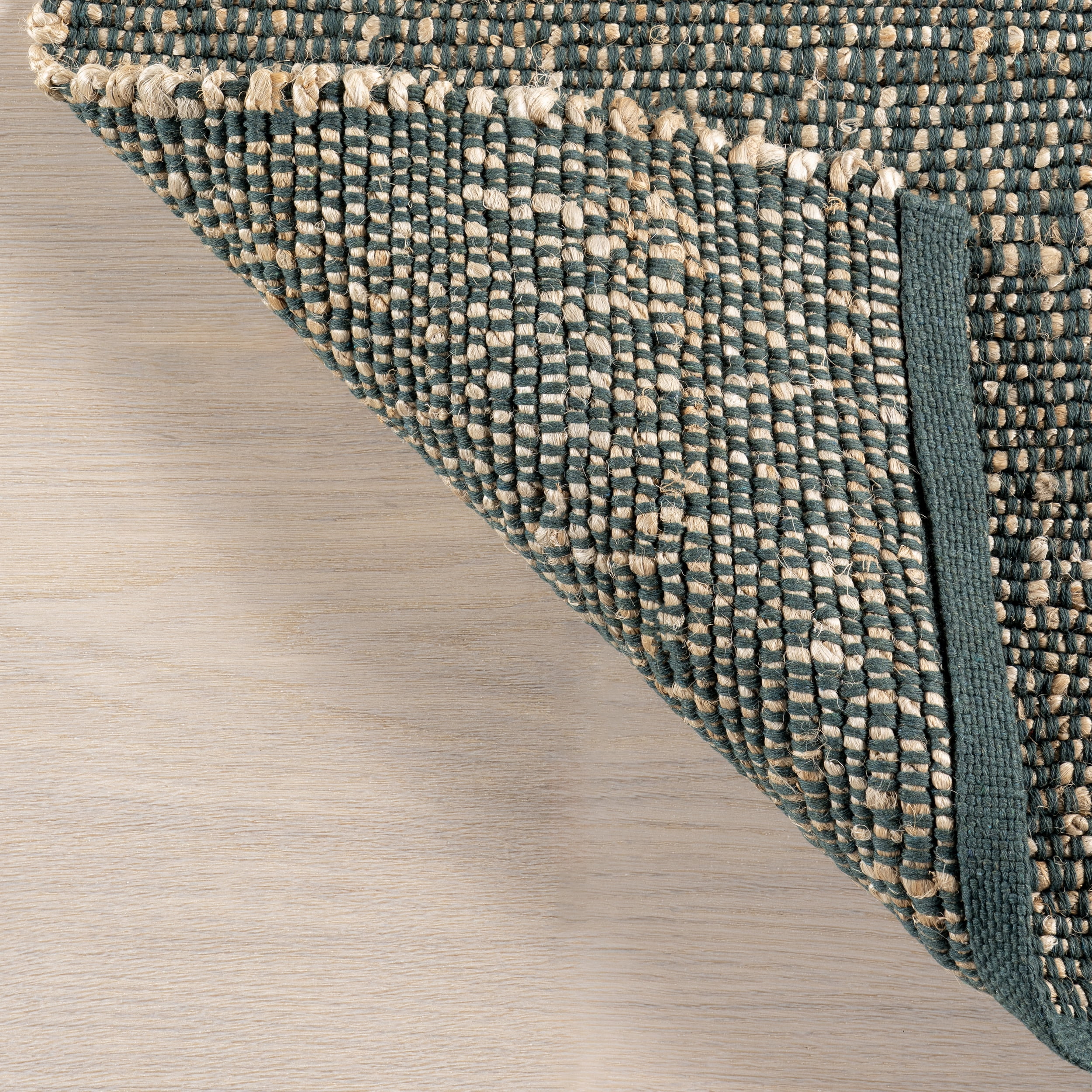 nuLOOM Elfriede Farmhouse Jute Blend Area Rug, 6' x 9', Green