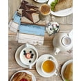 thumbnail image 4 of Beige Blue Brown Star Retro Kitchen Dish Towels for Drying Dishes Set of 4, Texas Star Wooden Vintage Waffle Weave Microfiber Hand Tea Bathroom Towels Quick Dry & Absorbent Towel 15.7x23.6, 4 of 7
