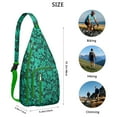 thumbnail image 2 of Hawaiian Print Sling Backpack - Colorful Monstera & Palm Leaf Design Crossbody Bag, Fashionable Multi-Functional Pack, 2 of 4
