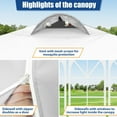 thumbnail image 4 of HOTEEL Canopy 10x10 Waterproof Pop up Canopy Tent with 4 Sidewalls Outdoor Event Shelter Tent for Parties Sun Shade Party Commercial Canopy with Air Vent & One Push Central Button, White, 4 of 9