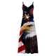 thumbnail image 3 of Puntoco Vestidos Mujer Verano Estilo Verano Mujer Día De La Independencia Impreso Correa De Vacaciones Vestido con Cuello En V, 3 of 4