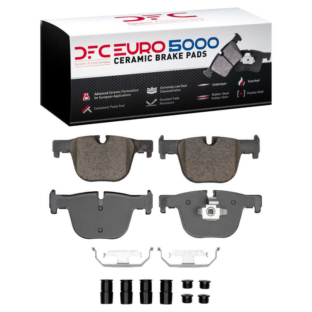 Dynamic Friction Company 1600-1610-01 DFC EURO 5000 Ceramic Brake Pads and Hardware Kit
