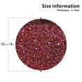 thumbnail image 2 of Vsdgher Red Glitter Print Leather Coasters for Drinks, Durable Drink Coasters 4 Set for Tabletop Protection, Luxurious Home Décor and Housewarming Gift-Round Shape, 2 of 6