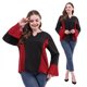 thumbnail image 2 of Camisetas Sueltas De Manga Larga Para Mujer, Camisetas De Colores De Empalme De Talla Grande, Camisetas Con Cuello En V Likrtyny Mujer, 2 of 8